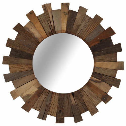 Nástěnné zrcadlo masivní recyklované dřevo 50 cm - Mirror - Main image