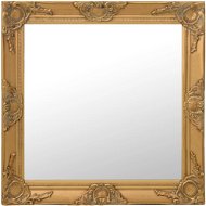 Nástenné zrkadlo barokový štýl 60 x 60 cm zlaté - Zrkadlo