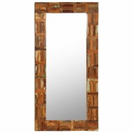 Nástěnné zrcadlo masivní recyklované dřevo 60 x 120 cm - Mirror