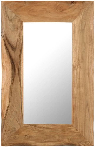 Kosmetické zrcadlo 50 x 80 cm masivní akáciové dřevo - Mirror - Main image