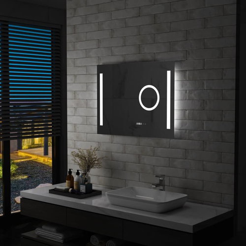 Koupelnové zrcadlo s LED světly a dotykovým senzorem 80 x 60 cm - Mirror - Main image