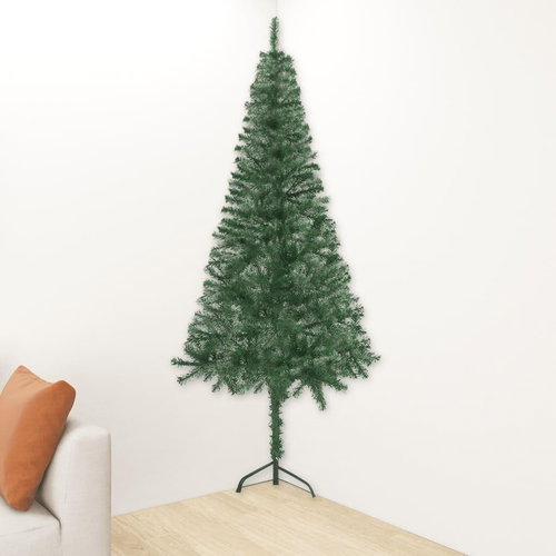 Rohový umělý vánoční stromek zelený 150 cm PVC  - Vánoční stromek - Main image