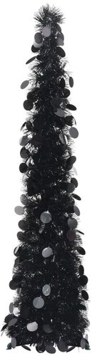 Rozkládací umělý vánoční stromek černý 120 cm PET - Vánoční stromek - Main image