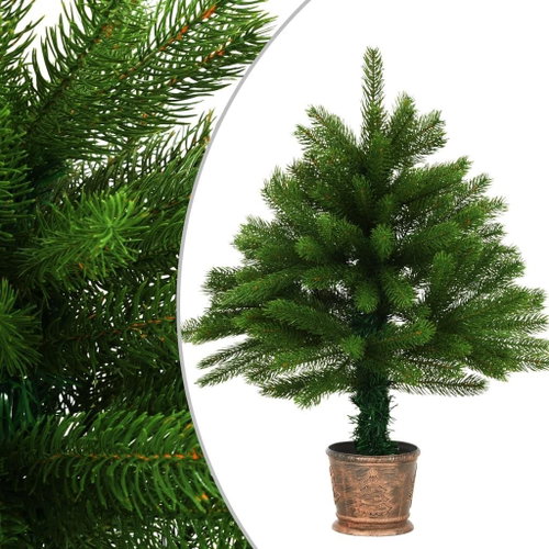 Umělý vánoční stromek s realistickým jehličím 65 cm zelený - Vánoční stromek - Main image