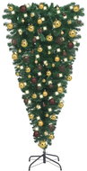 Obrácený umělý vánoční stromek s LED diodami sada koulí 150 cm - Vánoční stromek