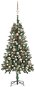 Umělý vánoční stromek s LED sadou koulí a šiškami 150 cm - Vánoční stromek