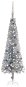 Úzký vánoční stromek s LED diodami a sadou koulí stříbrný 180cm - Vánoční stromek