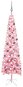 Úzký vánoční stromek s LED diodami a sadou koulí růžový 210 cm - Vánoční stromek