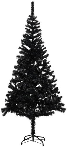 Umělý vánoční stromek se stojanem černý 240 cm PVC - Vánoční stromek - Main image