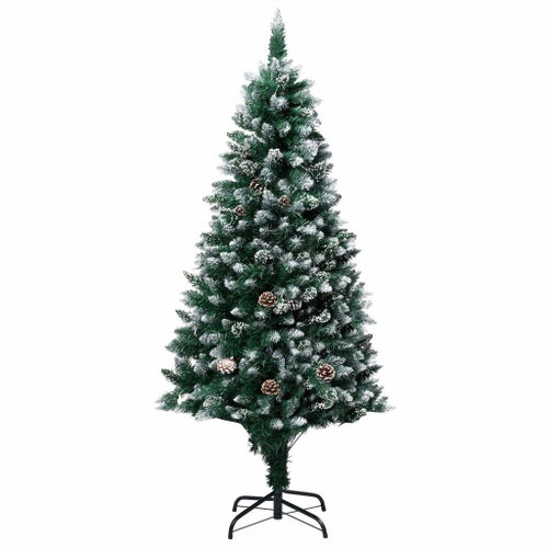 Umělý vánoční stromek se šiškami a bílým sněhem 180 cm - Vánoční stromek - Main image
