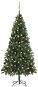 Umelý vianočný stromček s LED diódami a sadou gúľ zelený 210 cm - Vianočný stromček
