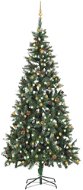 Umelý vianočný stromček s LED diódami a sadou gúľ 210 cm - Vianočný stromček
