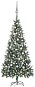 Umělý vánoční stromek s LED sadou koulí a šiškami 210 cm  - Vánoční stromek