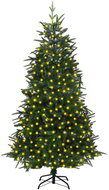 Umělý vánoční stromek s LED diodami zelený 210 cm PVC a PE - Vánoční stromek