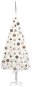Umělý vánoční stromek s LED diodami a sadou koulí bílý 180 cm  - Vánoční stromek