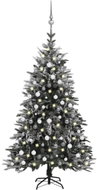 Umělý vánoční stromek LED a sada koulí zasněžený 210cm PVC a PE - Vánoční stromek