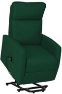 Zvedací polohovací křeslo tmavě zelené textil, 329611 - Křeslo