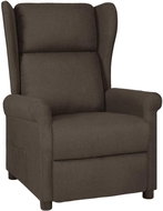 Polohovací křeslo tmavě hnědé textil, 329644 - Křeslo