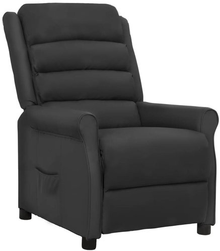 SHUMEE 2místné polohovací křeslo, textil, černé, 3084337 - Křeslo - Main image