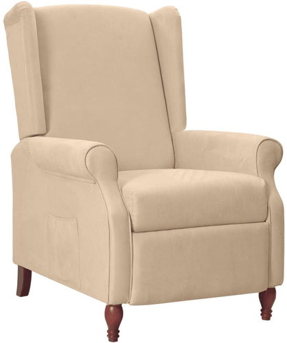 SHUMEE 3místné masážní polohovací křeslo, textil, taupe, 3084473 - Křeslo - Main image