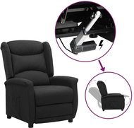 SHUMEE elektrické masážní polohovací křeslo, lesklá umělá kůže, černé, 3098636 - Křeslo