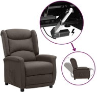 SHUMEE elektrické masážní polohovací křeslo, lesklá umělá kůže, černé, 3098775 - Křeslo