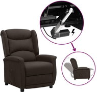 SHUMEE elektrické polohovací křeslo ušák, textil, fialové - Křeslo