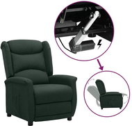 SHUMEE elektrické polohovací křeslo, látka z mikrovlákna, černé, 3098586 - Křeslo