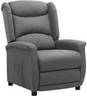 SHUMEE elektrické polohovací křeslo, látka z mikrovlákna, světle šedé, 3098584 - Křeslo