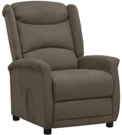 SHUMEE elektrické polohovací křeslo, pravá kůže, šedé, 3098388 - Křeslo