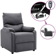 SHUMEE elektrické polohovací křeslo, samet, hnědé, 3099009 - Křeslo