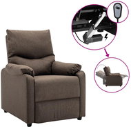 Elektrické TV polohovací křeslo hnědé textil, 3073825 - Křeslo