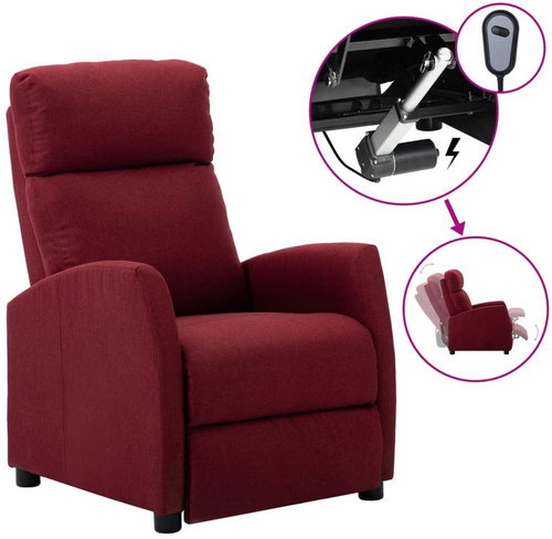 SHUMEE elektrické polohovací křeslo, samet, růžové, 3099005 - Křeslo - Main image