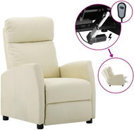 SHUMEE elektrické polohovací křeslo, samet, světle šedé, 3099004 - Křeslo