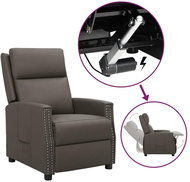 SHUMEE elektrické polohovací křeslo, textil, černé, 3098355 - Křeslo