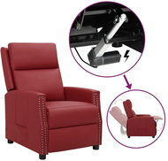 SHUMEE elektrické polohovací křeslo, textil, černé, 3098723 - Křeslo