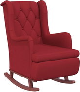 Rocking chair with rubberwood legs burgundy velvet, 329400 - Rocking Chair