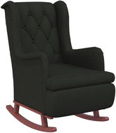 Rocking chair with rubberwood legs black velvet, 329401 - Rocking Chair