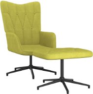 Relaxačné kreslo so stoličkou zelené textil, 327583 - Kreslo