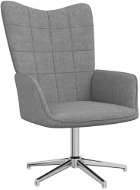 Relaxačná stolička svetlo sivá textil, 327985 - Kreslo