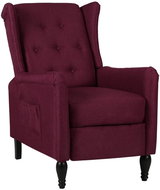 SHUMEE křeslo s nohami z kaučukovníkového dřeva, textil, krémové, 329393 - Křeslo