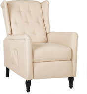 SHUMEE křeslo s nohami z kaučukovníkového dřeva, textil, tmavě hnědé, 329389 - Křeslo