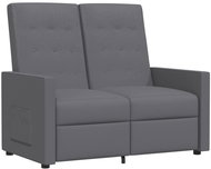 SHUMEE křeslo s podnožkou, textil, hnědé - Křeslo