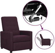 SHUMEE křeslo s podnožkou, textil, tmavě šedé - Křeslo