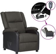 SHUMEE křeslo, pravá kůže, hnědé - Křeslo