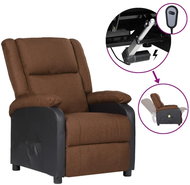 SHUMEE křeslo, pravá kůže, tmavě hnědé - Křeslo