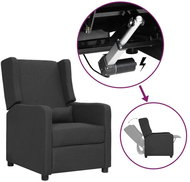 SHUMEE křeslo, textil, tmavě šedé - Křeslo