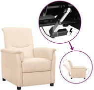 SHUMEE polohovací křeslo, textil, černé - Křeslo