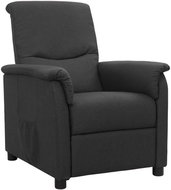 SHUMEE polohovací křeslo, textil, černé - Křeslo