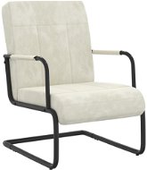 Konzolová stolička krémovo biela zamat, 325797 - Kreslo